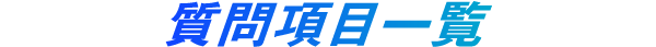 質問項目一覧